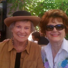 Louise with dear friend Catherine Mares