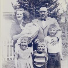 Louise and Lawrence with Larry, Velma Bob, baby Gregory