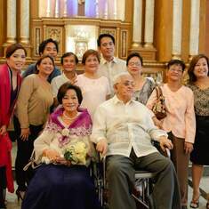 With her beloved Aguila-Ramos family.