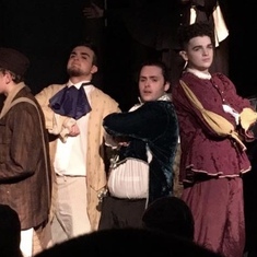 One of the many school plays Lucas was in, with some of hus best friends, Hayden and Matt