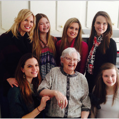 With her grand daughters