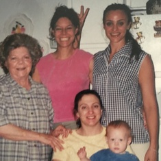 Lucille with Stefanie and her friends, Melanie Tolbert and her sister Robin.