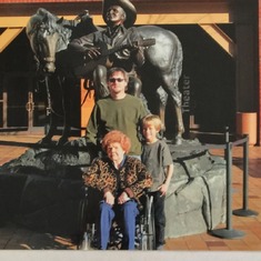 Lucille with Russell (son) and Austin (grandson) at the Gene Autry museum in Los Angeles