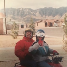 Lucy on ATV in El Paso with Joey Prach