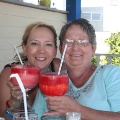 Kim and Mom Margaritas Cancun 2011