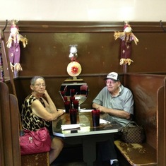 This is at Shortys up town. What a good one of her and pap! 