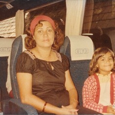 Mom and Mina on Bus in Fiji