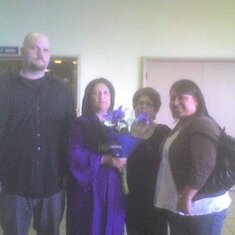Graduation Day Kaplan College (with honors) Eddie, Pam, Lucy(Mom)and Karla Fun Day!!