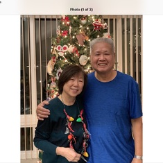Xmas 2018 Wally and Deb in Whittier, ..their home
