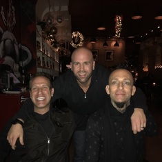 Luke, friend Chris and brother Jake our for his birthday January 2020