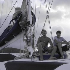 Luke and Alex in the BVIs
