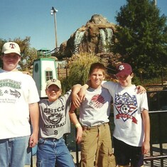 Nolan, Luke, John, Hayden at a fun park