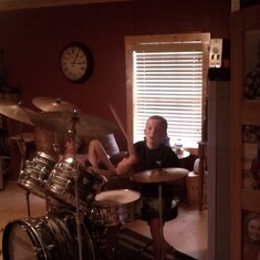 Dillon on the Drums