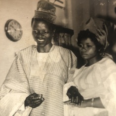 With her husband, Elder James Ajide Ejide of blessed memory 