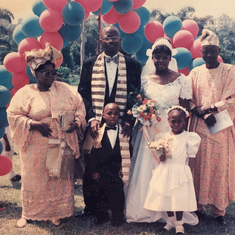 Mommy on her son, Bukky and his wife, Bola’s wedding, alongside Daddy