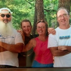 One of my favorite photos of all time. All 4 McKays in great health;  Road Race Day!!!!