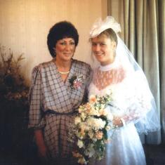 Mum  and me on my Wedding Day