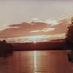 Sunsets at Sand Lake, Canada were one of Mom's Favorite Things. She had this Picture on Her Counter