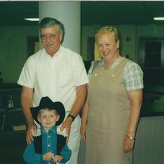 Nate with Grandpa and Grandma