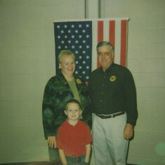 Nate with Grandpa and Grandma