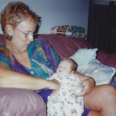 Newborn Nate and Grandma