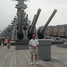 Mac on USS Wisconsin 2004