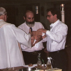 Cass at Brandon's baptism