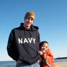Lucass, Cass' nephew, and his son.  Another proud Navy Man!