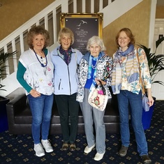 A happy gathering In Bexhill on Sea with sister in law Jill and Jill's daughter Kathy and Tilly's stepdaughter Cherry