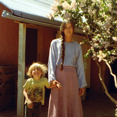 Ann & Sylvan in front of Lilack Tree