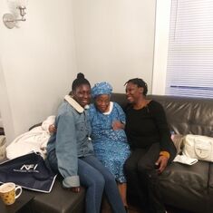 Mummy, me and my daughter Rolake just before the 2020 Covid lockdown in February at Wole’s house. 