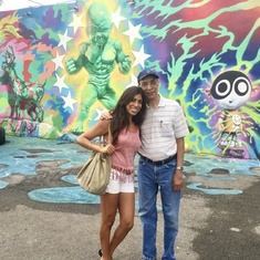 Dad visiting me in Miami in 2018 and enjoying as we explored the murals.