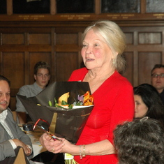 Madeleine being honoured during Fulbright Thanksgiving Dinner 2013