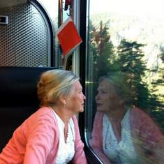 Wil and I went to visit her in Klosters and we made this fantastic trip from Klosters to Pocchavo in the Glacier Express.