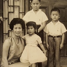 Madeline, Teri, Steve and Winston in Hong Kong 1962