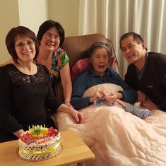 After Mom's stroke in 2016, Sandra came to help care for her. She spent her birthday serving Mom.
