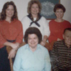 Christmas at Nana's house, 1985, with Debbie, Juanita & Ether Baker, Maletha Rogers & Glenda Stephan.