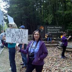 2013 protesting the closure of the Great Smoky Mountain National Park.