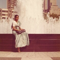 Mom NY 1972 fountain