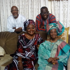 This picture was taken after the video recording in Mama's home in Lagos.