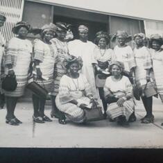 Prestige Sisters & other friends  at Otunba & Mrs A.O . Runsewe’s house warming in Ogbogbo (1972)