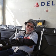 Sept 20, Detroit airport enroute to new delhi: This was the last picture where Manabendra Adhikary appeared in a very upbeat mood. Sept 22, while travelling in the car in Delhi, he suffered a stroke followed by multiple epileptic seizures.