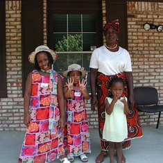 Grandma and kids, July 15, 2001