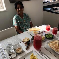 Breakfast at the Bluebell court. And of course the dosa and watermelon fresh. 2019