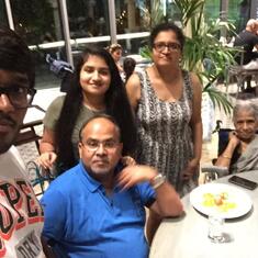 Amma with us on Sunil’s birthday.