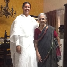 Amma with Brahmakumari Sister Meena