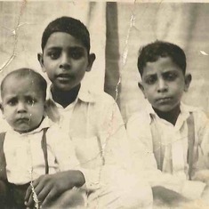 Dad (center) with brothers Manzoor and Mahmood