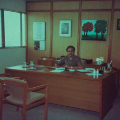 Behind his desk at Novartis (Sandoz)