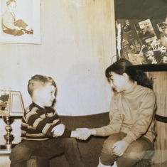 With sister (Chicago), 1965