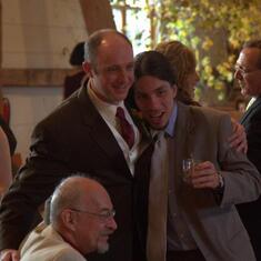 Much fun with Marc and Bruno at our wedding